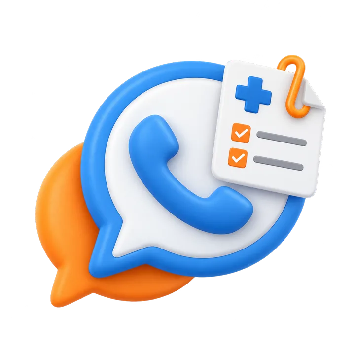 Illustration of a WhatsApp order chat